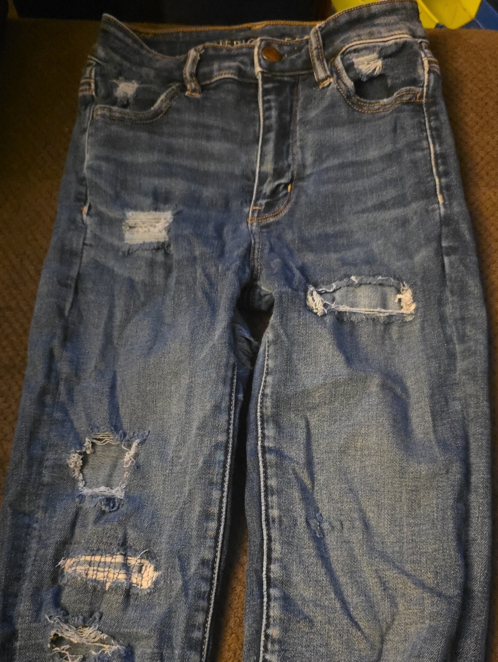 American Eagle Women’s Distressed Blue Denim Jeans
